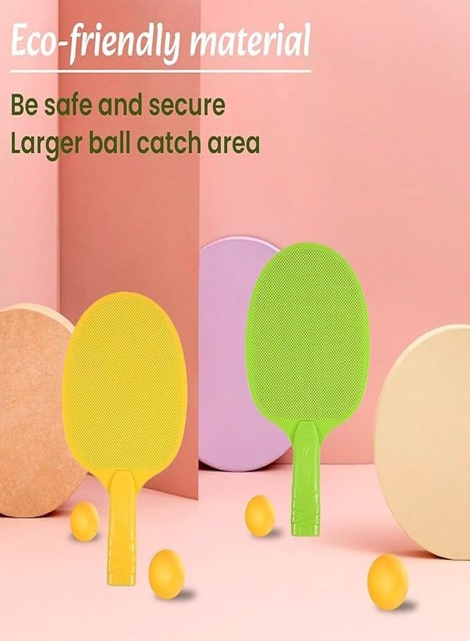 VELLOREX Hanging Table Tennis Self Training Indoor Gaming 2 Racket & 4 Practice Ball Portable - Double Sparring Hanging Toys Parent Child Interaction Indoor Toys - Image 4
